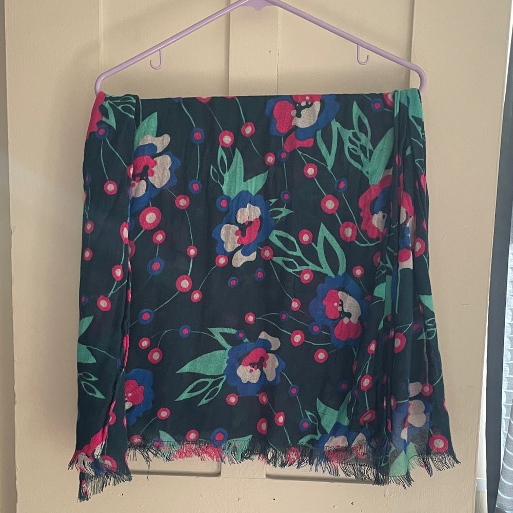 Source Unknown Multicolor Floral Scarf